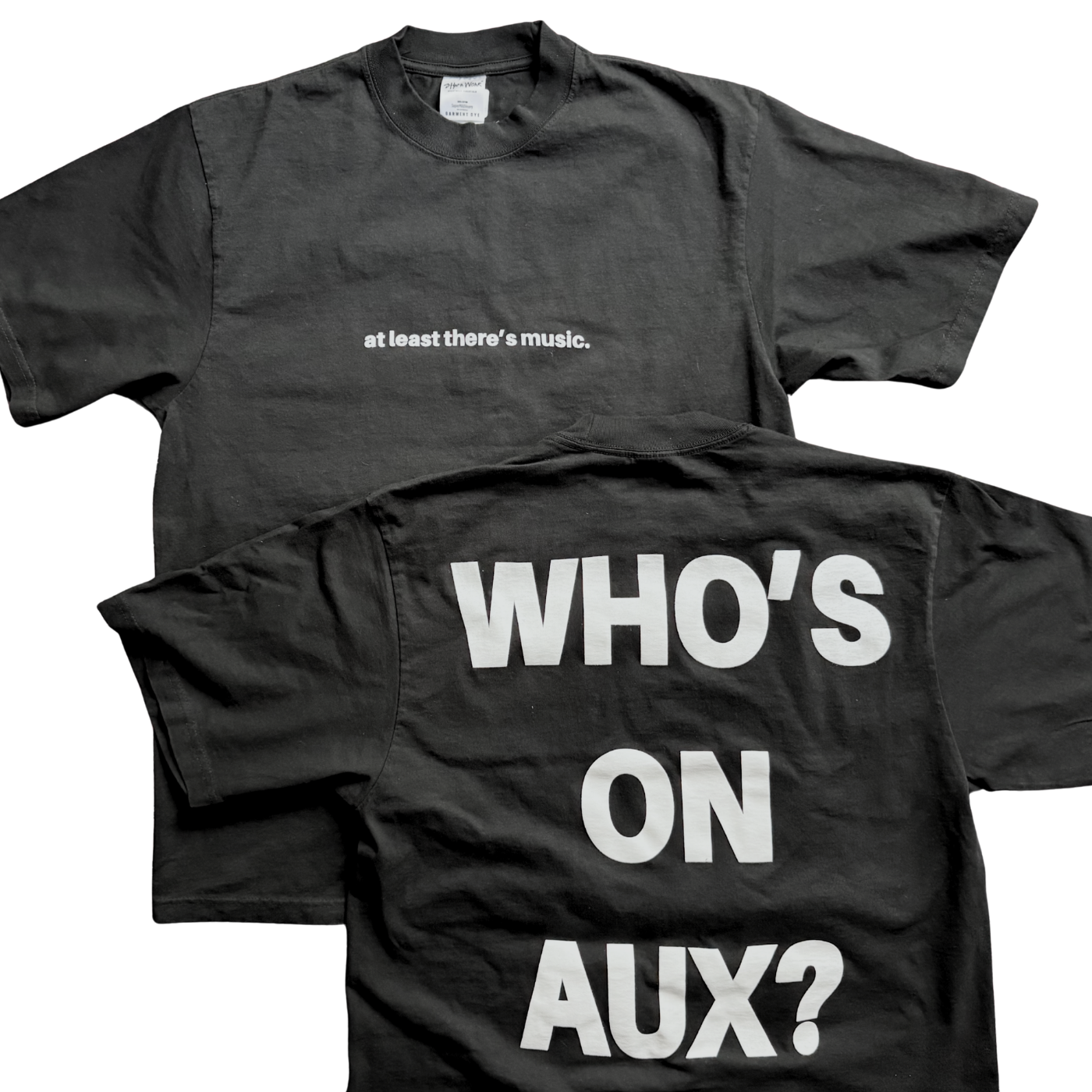 at least there's music. oversized tee