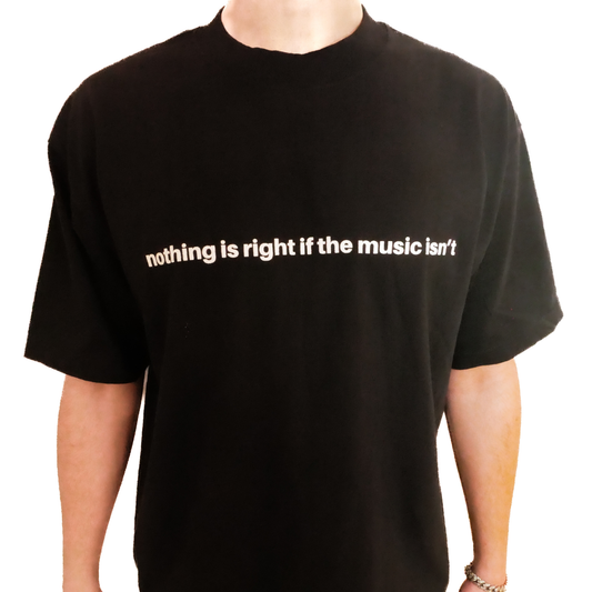 "NOTHING IS RIGHT..." SLOGAN OVERSIZED T-SHIRT